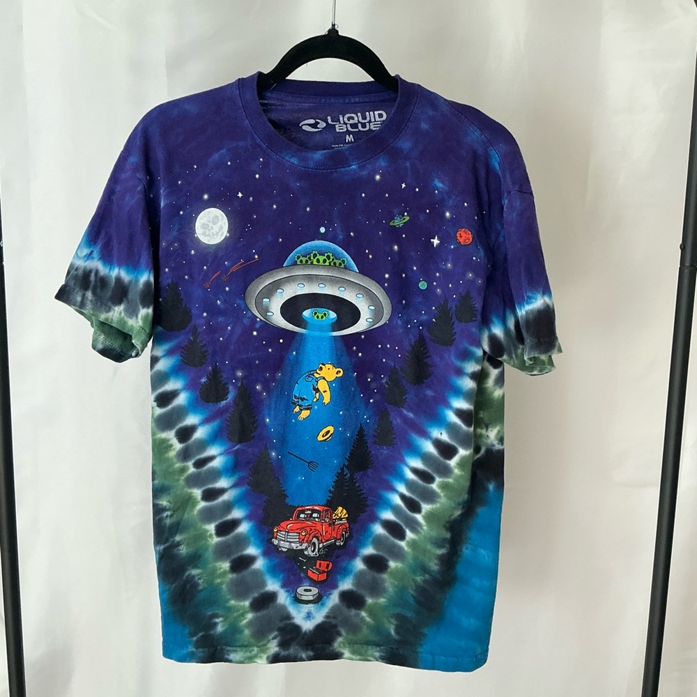 Liquid Blue Alien Encounter Tie-Dye Tee